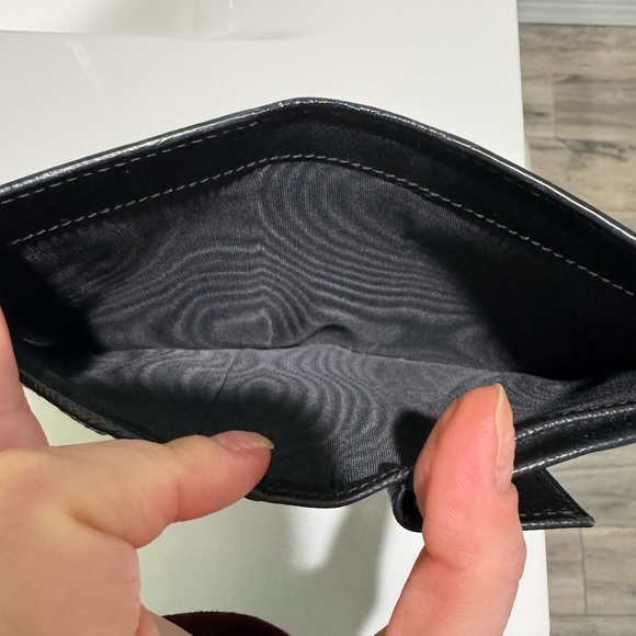 PRADA Saffiano Leather Small Bifold Wallet Black Floral Print - Picture 8 of 14